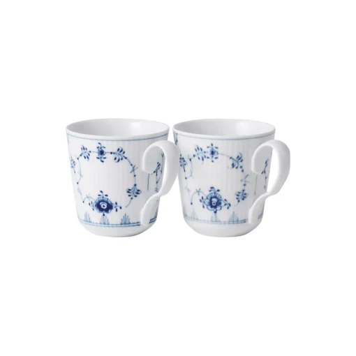 Royal Copenhagen Musselmalet Riflet krus 28 cl