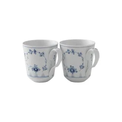 Royal Copenhagen Musselmalet Riflet krus 38 cl, 2 stk.