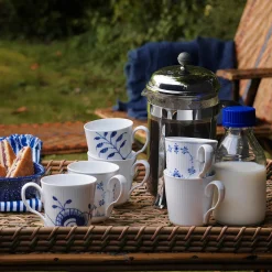 Royal Copenhagen Musselmalet Riflet krus 38 cl, 2 stk.