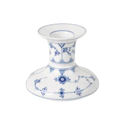 Royal Copenhagen Musselmalet Riflet lysestage 7,5 cm