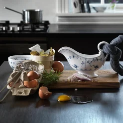 Royal Copenhagen Musselmalet Riflet saucebåd 37 cl