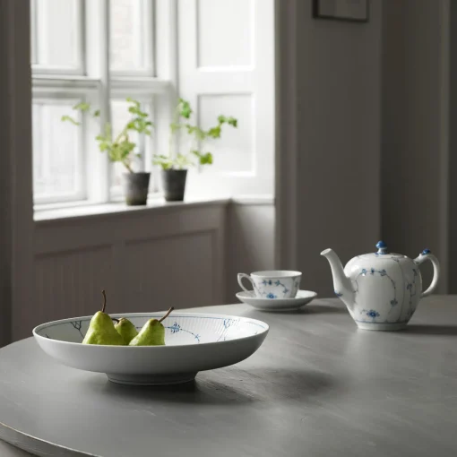 Royal Copenhagen Musselmalet Riflet skål 34 cm