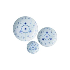 Royal Copenhagen Musselmalet Riflet skålsæt, 3 stk