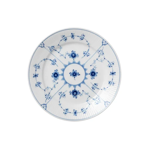 Royal Copenhagen Musselmalet Riflet tallerken Ø 22 cm