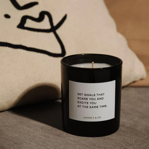 Candly & Co No. 4 Candle, Set goals that scare you and excite you at the same time