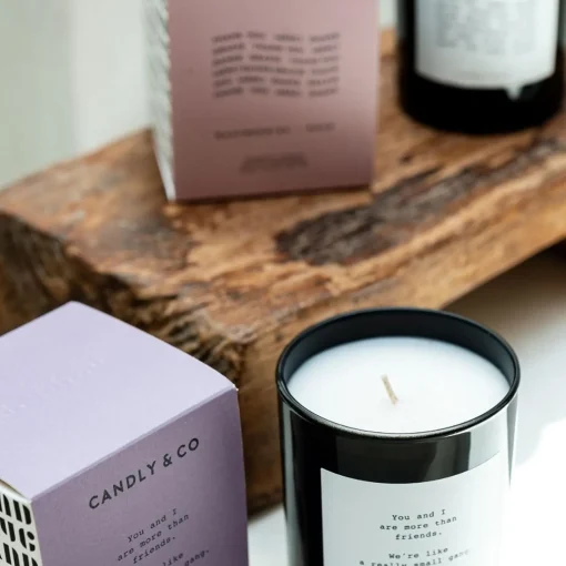 Candly & Co No. 8 Candle, You and I are more than friends. We're like a really small gang