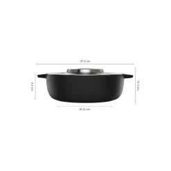 Fiskars Norden Grill støbejernsgryde med låg Ø 30 cm