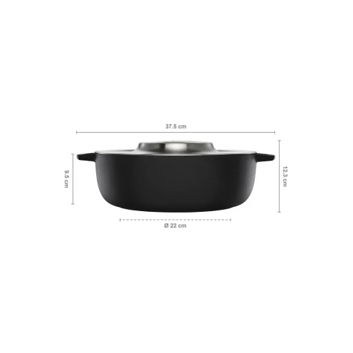 Fiskars Norden Grill støbejernsgryde med låg Ø 30 cm