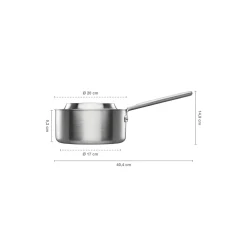 Fiskars Norden Steel kasserolle med låg 2,5 L