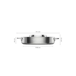 Fiskars Norden Steel stegefad med låg Ø 28 cm