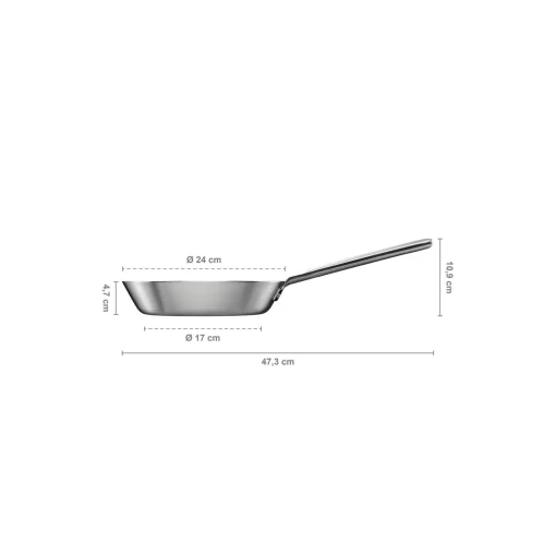 Fiskars Norden Steel stegepande ubelagt Ø 24 cm