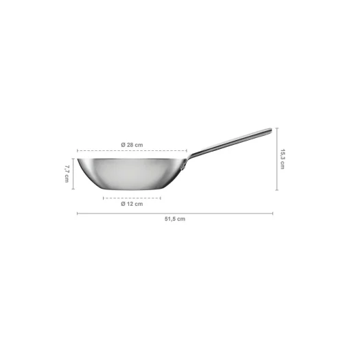 Fiskars Norden Steel wok ubelagt Ø 28 cm
