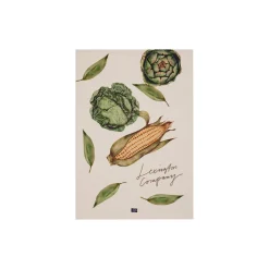 Lexington Organic Cotton Kitchen Towel, white/olive