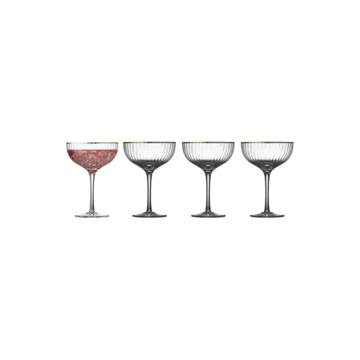 Lyngby Glas Palermo Gold cocktailglas 4 stk.
