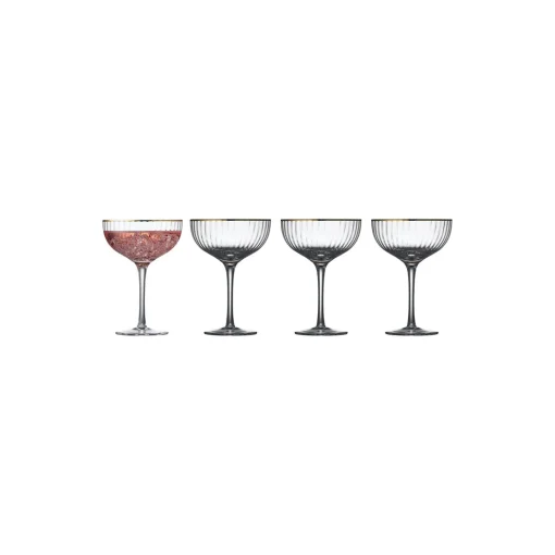 Lyngby Glas Palermo Gold cocktailglas 4 stk.