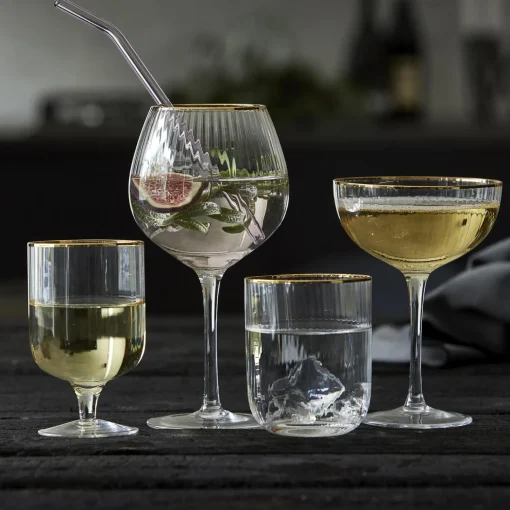 Lyngby Glas Palermo Gold cocktailglas 4 stk.