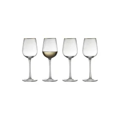 Lyngby Glas Palermo Gold hvidvinsglas 4 stk.