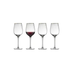 Lyngby Glas Palermo Gold rødvinsglas 4 stk.