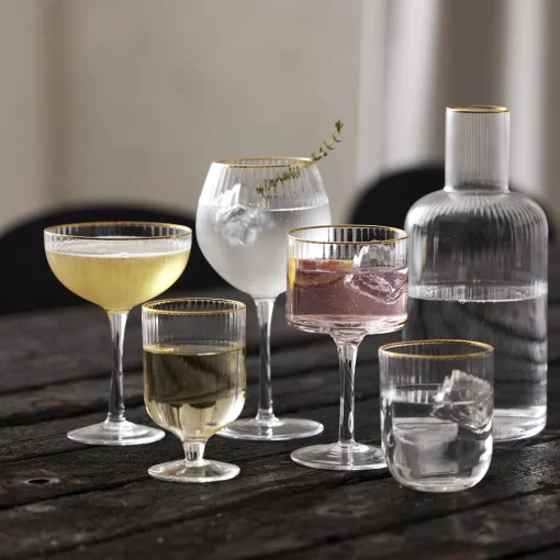 Lyngby Glas Palermo Gold tumbler 4 stk.
