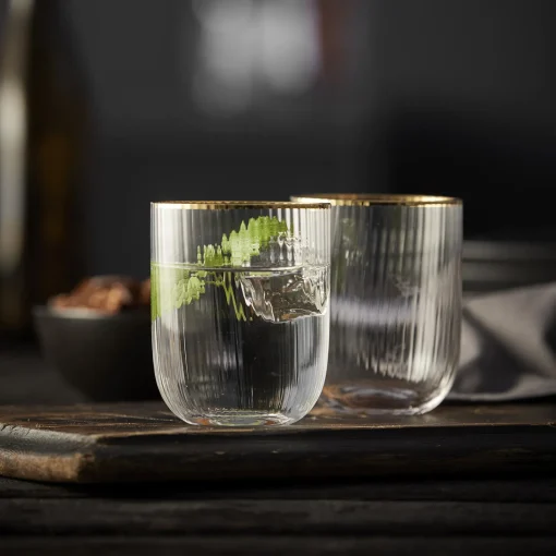 Lyngby Glas Palermo Gold tumbler 4 stk.