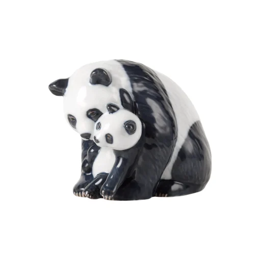 Royal Copenhagen Panda med unge figur