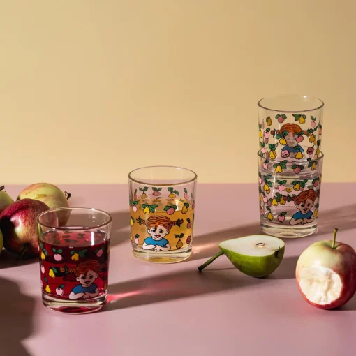 Muurla Pippi drikkeglas frugter