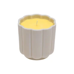 Iittala Play lys i rund keramikform, beige/gul