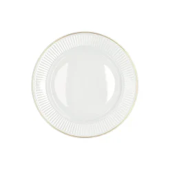Pillivuyt Plissé flad tallerken Ø 28 cm, hvid/guld