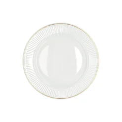 Pillivuyt Plissé tallerken Ø 22 cm, hvid/guld
