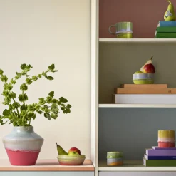 Kähler Poppery Pære med natsværmer figur, apple green/mint