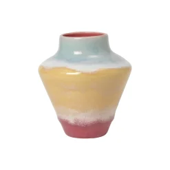 Kähler Poppery vase, pink/mint/gul