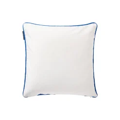 Lexington Pudebetræk i økologisk bomuldstwill med flag, white/sea blue