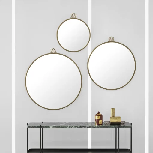 GUBI Randaccio Wall Mirror, antique brass
