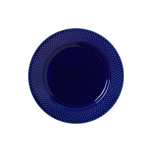 Lyngby Porcelæn Rhombe Color frokosttallerken Ø 23 cm, mørk blå