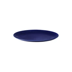 Lyngby Porcelæn Rhombe Color ovalt serveringsfad, mørk blå