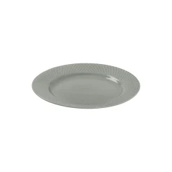 Lyngby Porcelæn Rhombe Earth Frokosttallerken Ø 21 cm, moss