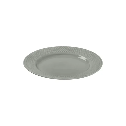 Lyngby Porcelæn Rhombe Earth Frokosttallerken Ø 21 cm, moss