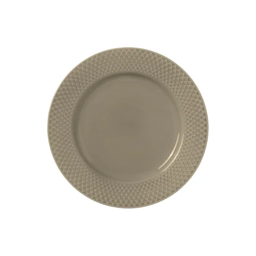 Lyngby Porcelæn Rhombe Earth Frokosttallerken Ø 23 cm, clay