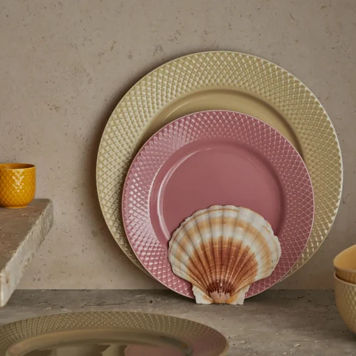 Lyngby Porcelæn Rhombe Earth Middagstallerken Ø 27 cm, marble