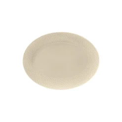 Lyngby Porcelæn Rhombe Earth Ovalt serveringsfad,
