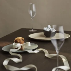 Lyngby Porcelæn Rhombe Earth Ovalt serveringsfad,