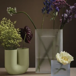Muuto Ridge Vase, /frosted glass