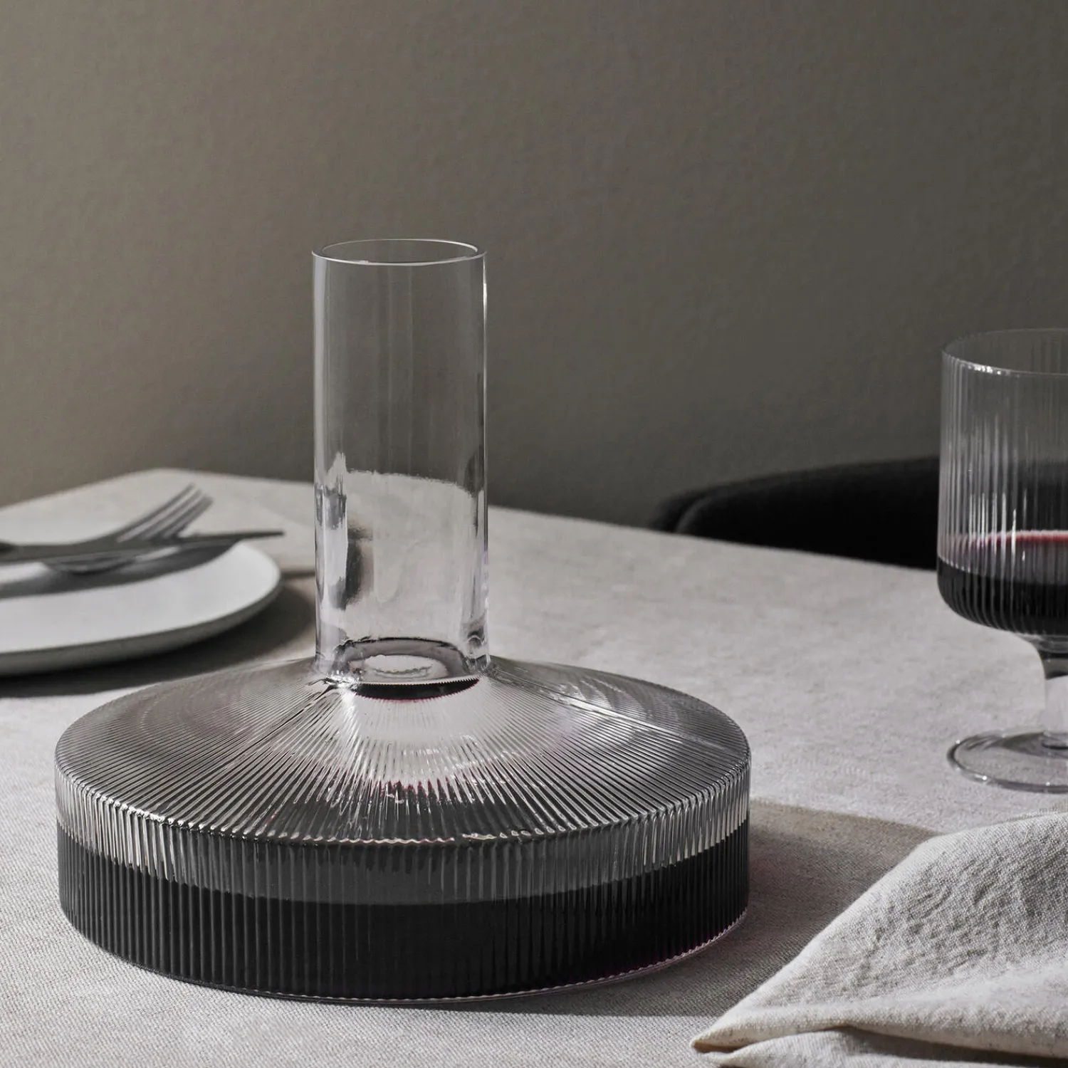 Ferm Living Ripple Vinkaraffel, clear