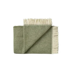 Silkeborg Uldspinderi Rømø plaid, 00186 forest floor green