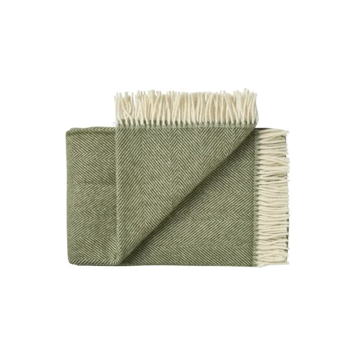 Silkeborg Uldspinderi Rømø plaid, 00186 forest floor green