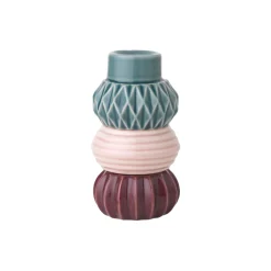 Dottir Nordic Design Samsurium Candlestack lysestage, mørk blå/pudder/aubergine