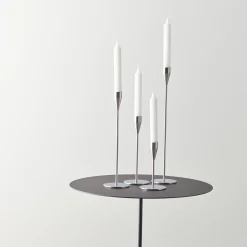 Piet Hein Saturn lysestage 36 cm, rustfri stål