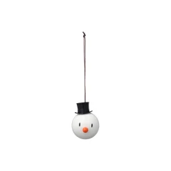 Hoptimist Snowman Ornament 2 pcs, white