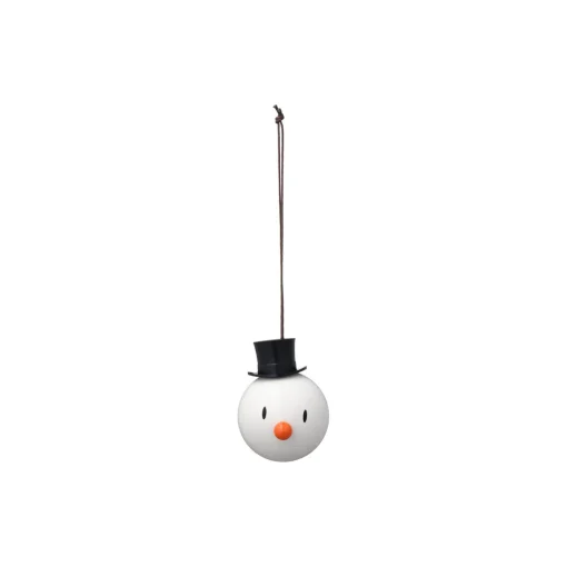 Hoptimist Snowman Ornament 2 pcs, white