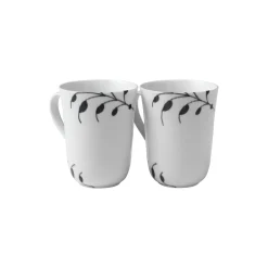 Royal Copenhagen Sort Mega Riflet krus 36 cl, 2 stk